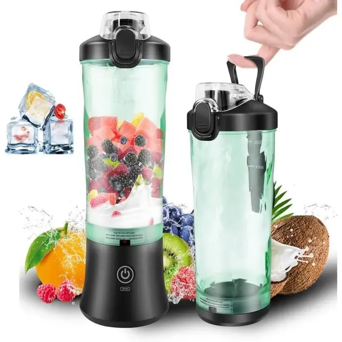 Mixeur Portable - DAYPLUS - 600ml - Rechargeable USB-C - 6 Vitesses - Multifonctionnel