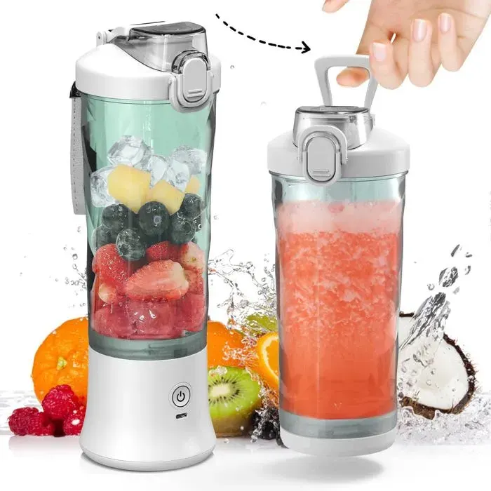 Mixeur portable - SONGHUI - Individuel sans fil - 600 ml - 6 lames - Sécurité induction