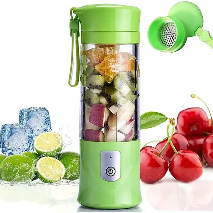 Mixeur Portable - YYV - Mini Blender - Rechargeable USB - 350-420 ml - 6 Lames - Sans BPA
