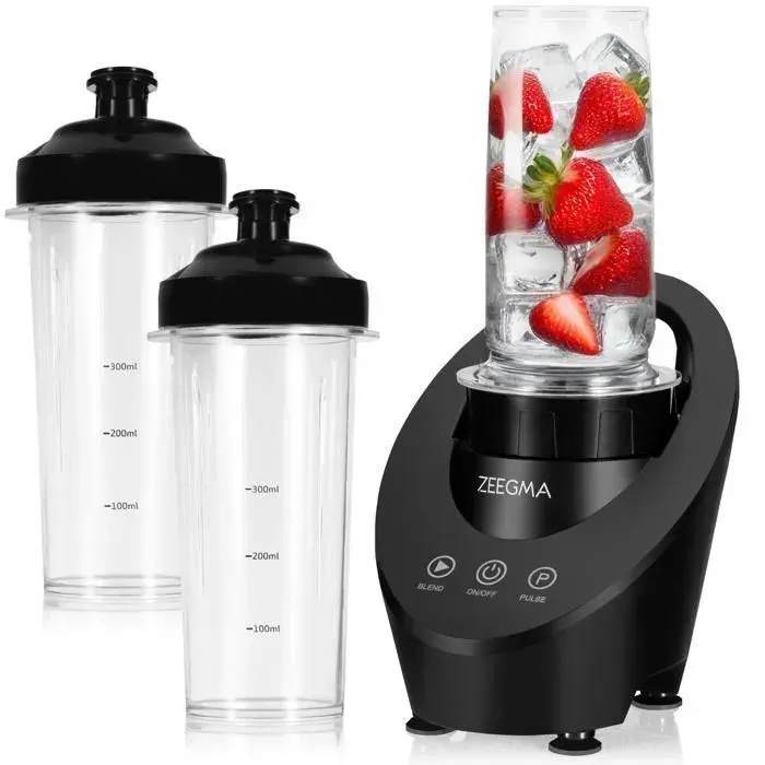 Mixeur - ZEEGMA - Vitamine Ferro - 2 x 300 ml - 200 W - Commande tactile