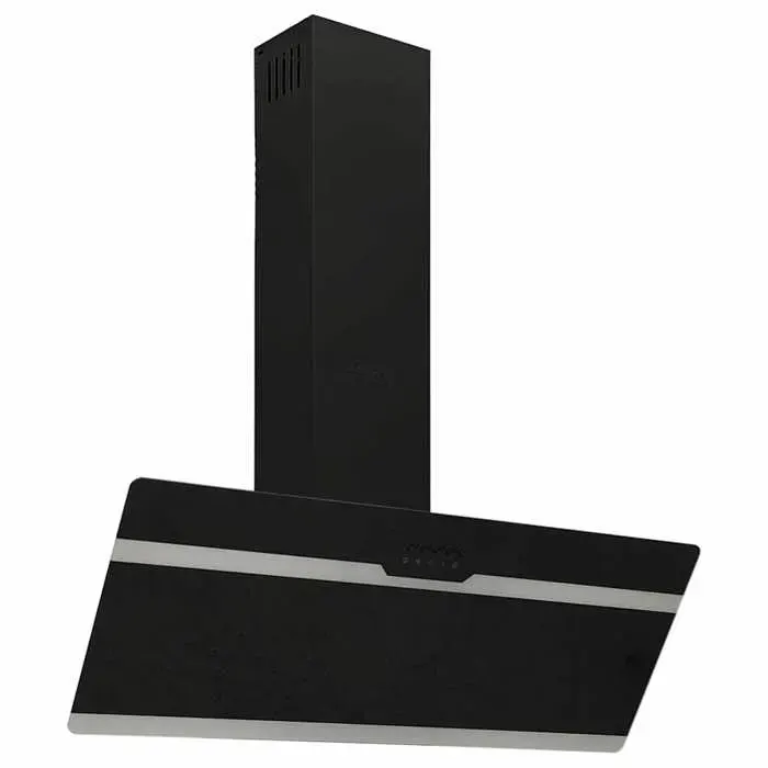 &Mode Hotte Aspirante Cuisine - Hotte murale 90 cm Acier et verre trempé - Noir Sale425343