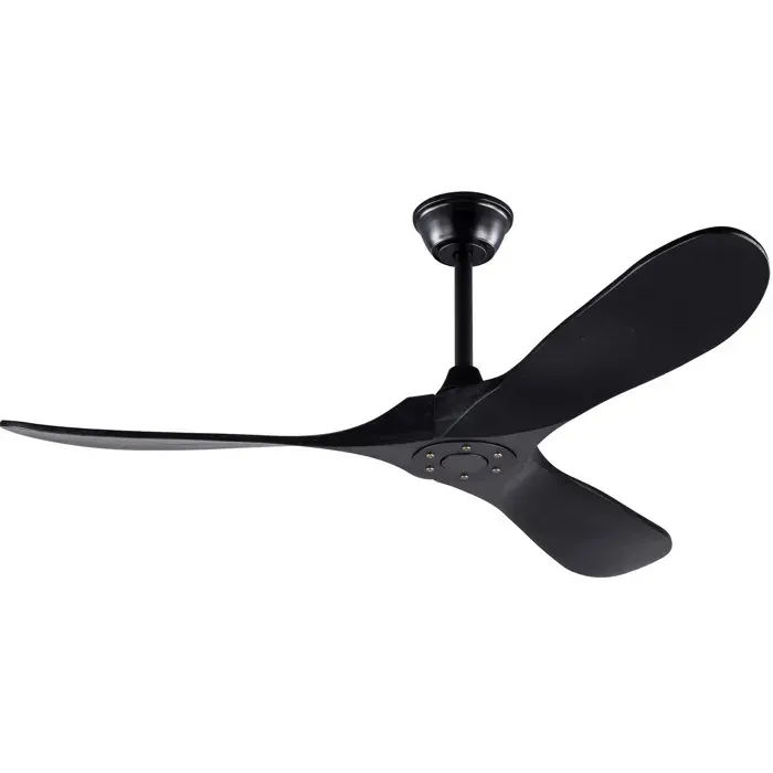 Modenuit ventilateur de plafond 132 cm noir 3 pales en bois sans éclairage télécommande moteur DC réversible