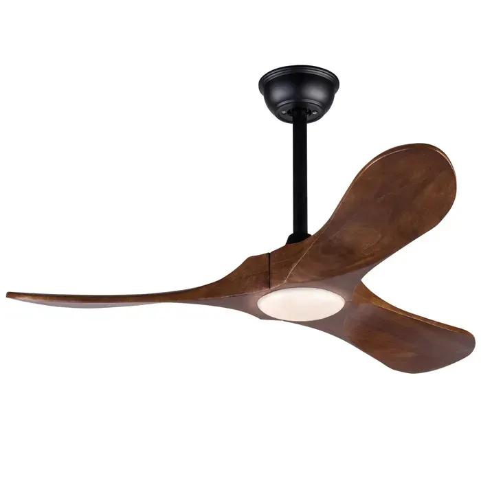 Modenuit ventilateur de plafond 42 pouces avec éclairage LED télécommande 6 vitesses noir et noyer foncé