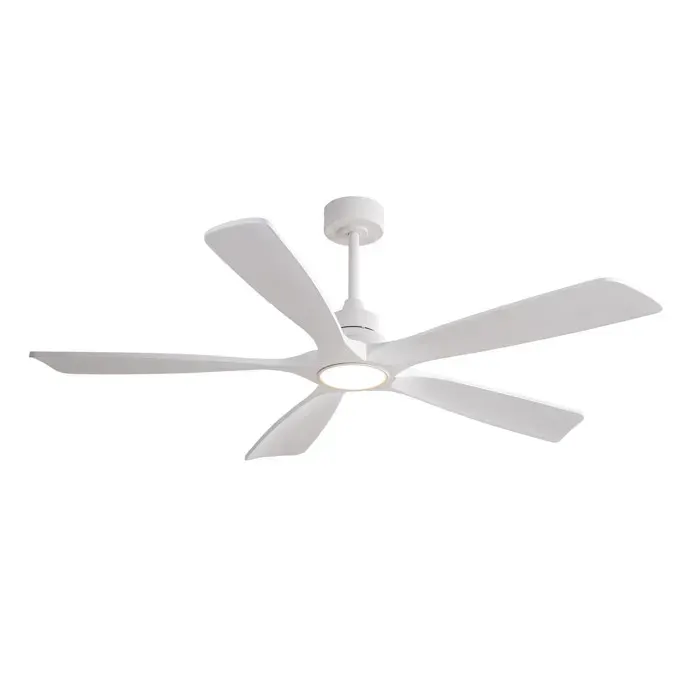 Modenuit Ventilateur de plafond LED 42 pouces blanc 3 pales en bois télécommande 3CCT réversible