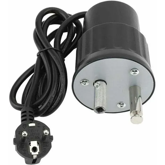Moteur tourne broche de barbecue - Virex - Électrique - Aluminium - Charge jusquà 24kg - Vitesse variable - Compact
