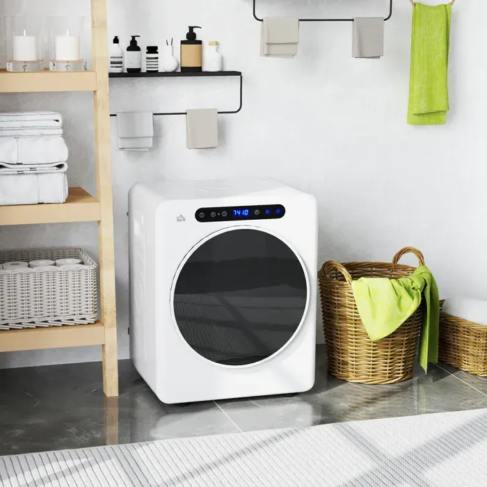 MOTHINESSTO4260-Sèche linge à évacuation sèche-linge électrique 1000 W 3 Kg 6 modes de séchage minuterie acier inoxydable blanc
