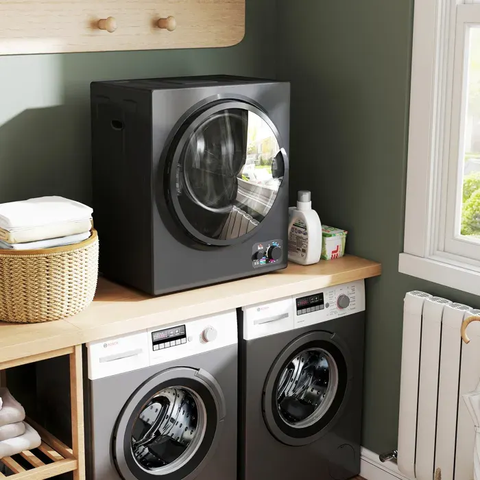 MOTHINESSTO4495-Sèche-linge électrique portable 850W capacité 33L 4 modes de fonctionnement acier inoxydable 49 x 405 x 60 cm n