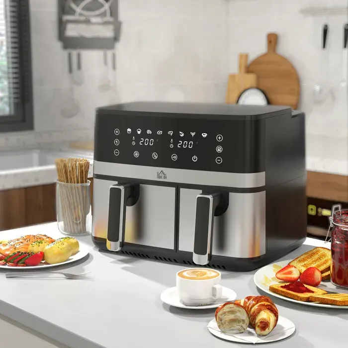 MOTHINESSTO5885-Friteuse à air sans huile Air Fryer double compartiment 85 L 2700 W - 8 programmes température réglable minute