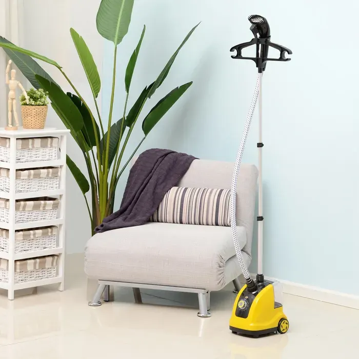 MOTHINESSTO6076-Défroisseur vapeur vertical défroisseur à vêtements 14 L 1950 W débit vapeur 32g/min tige telescopique jaune noir