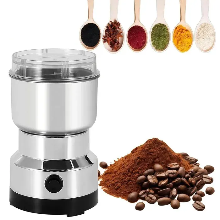 Moulin à café - 220V - Acier Inoxydable - 14500rpm - 300ml Broyeur - pour Matières Sèches - Épices - Café - Céréales
