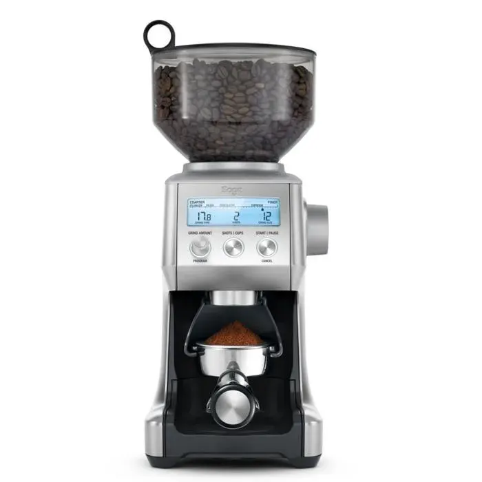 Moulin à café à meules coniques - SAGE - The Smart Grinder Pro - Programmable - Écran LCD - Compatible portafiltre