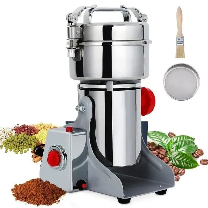 Moulin à Café Électrique 1000g Moulin à épices électrique Inoxydable 26000tr-min 3800W pour Café SojaBlénoix moulin à Grains