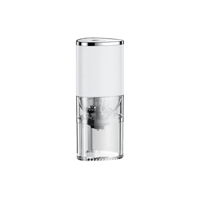 Moulin à café électrique 155 ml meules en céramique réglage de la finesse de mouture 1200 mAh facile à nettoyer blanc