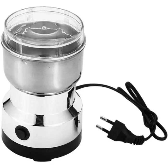 Moulin à Café Électrique 220V Broyeur à Graines de Lin Noix Poivre Épices Mixeur en Acier Inoxydable