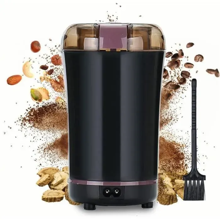 Moulin à café électrique 300W - CALDION - Capacité 50g - Noir