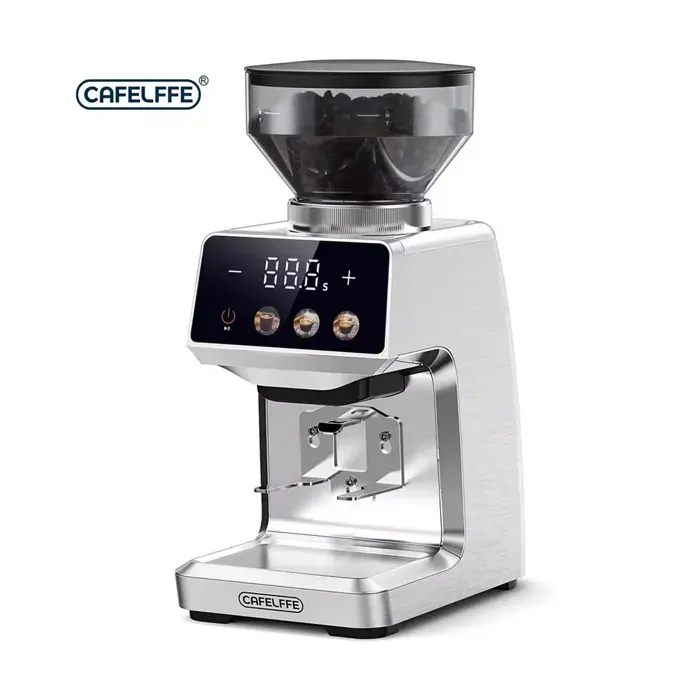 Moulin à café électrique Cafelffe MK-303Mouture précise 35 meules coniques en acier inoxydable 420 avec support pour porte-filtre