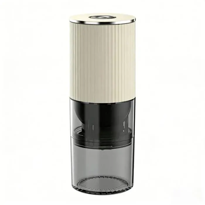 Moulin à café électrique équipé de meules en céramique rechargeable réglable portable blanc