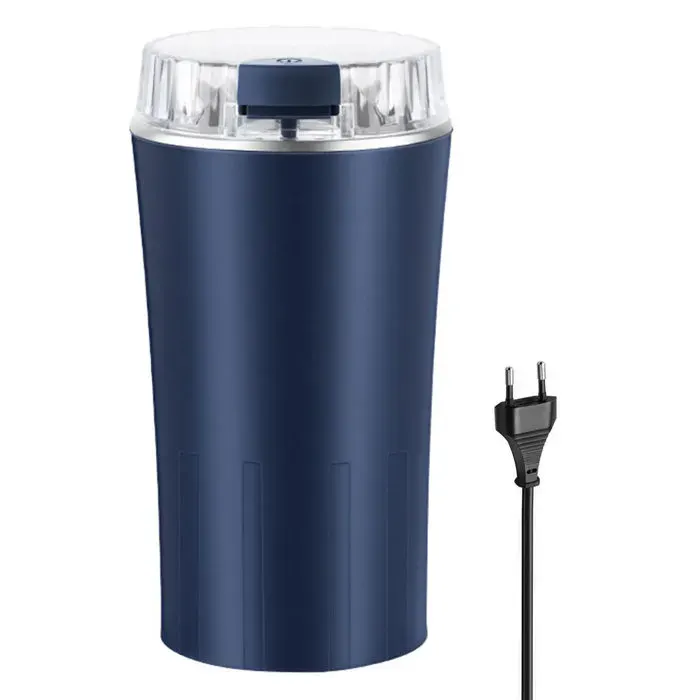 Moulin à café électrique MLBQ – 300 W lames inox 12 tasses – compact pour grains secs – bleu EU