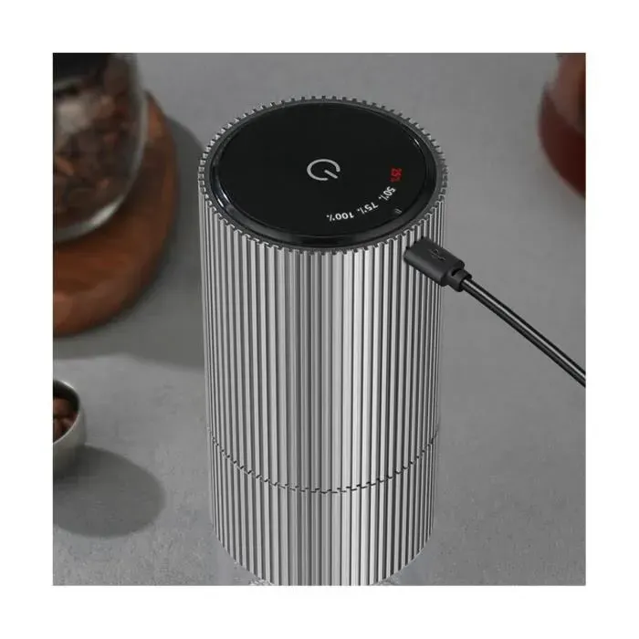 Moulin à Café éLectrique Moulin à éPices Automatique Machine à Café Expresso Chargeur USB Moulin Noir ESPRESSO MACHINE
