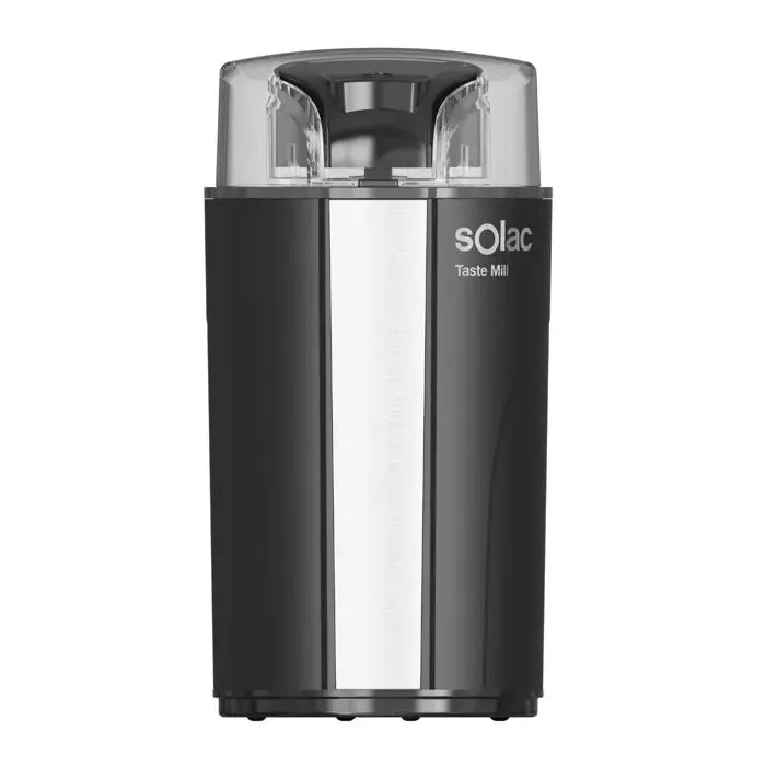 Moulin à café électrique - Solac - 200W - Capacité 70g - Compact - Mouture en 30 secondes - Lames inox