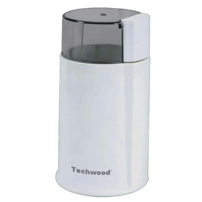 Moulin à Café Electrique - TECHWOOD TMC-884 - Capacité 50g - Lames en acier inoxydable - Blanc