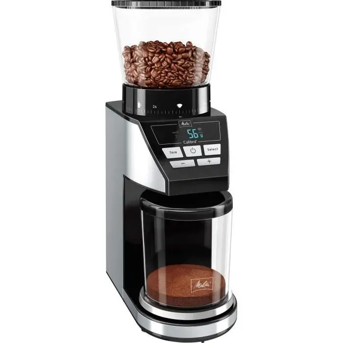 Moulin à café - Melitta - Calibra 1027-01 - Électrique - Balance intégrée - Acier inoxydable