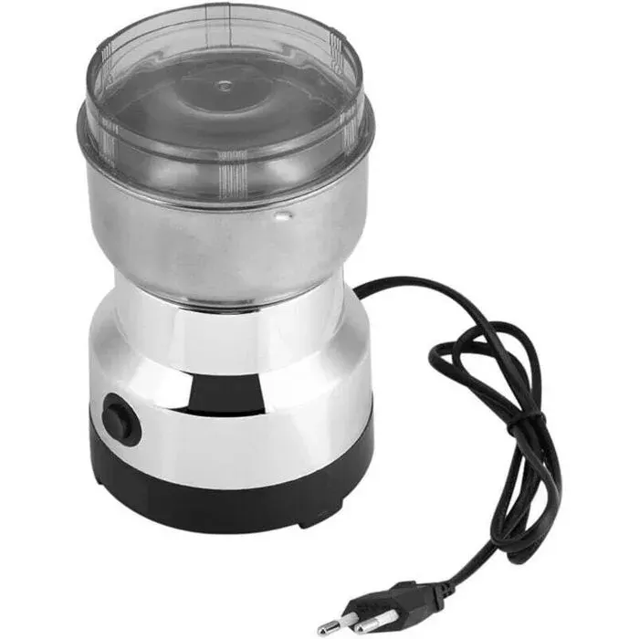 Moulin à Café Multifonctionnel Broyeur avec des Lames en Acier Inoxydable pour Graines de Lin Noix Poivre Épices et Autres (Prise