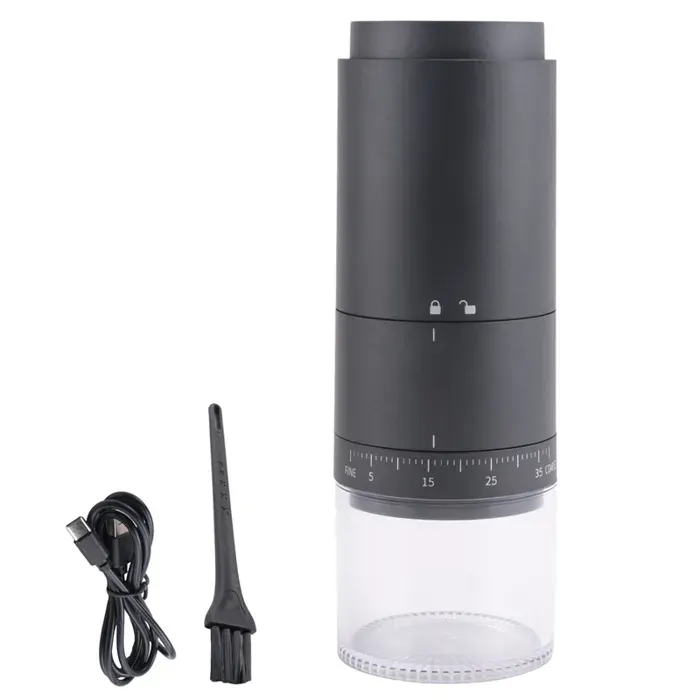 Moulin à Café Portable Alimenté par Batterie avec 38 Réglages Réglables pour les Voyages le Camping le Bureau LExpresso