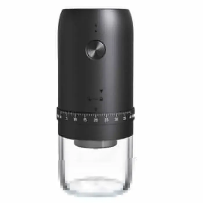 Moulin à Café Professionnel plus Puissant et Réglable Broyeur Portable pour les Vacances et les Voyages Noir