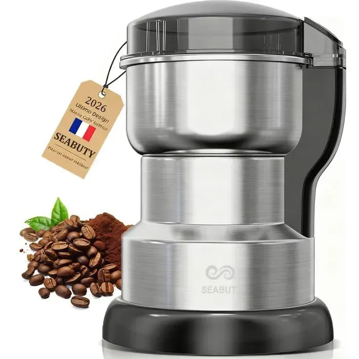 Moulin à Café - SEABUTY Moulin à Céréales Multifonctionnel - 400W Moulin à Grains épices