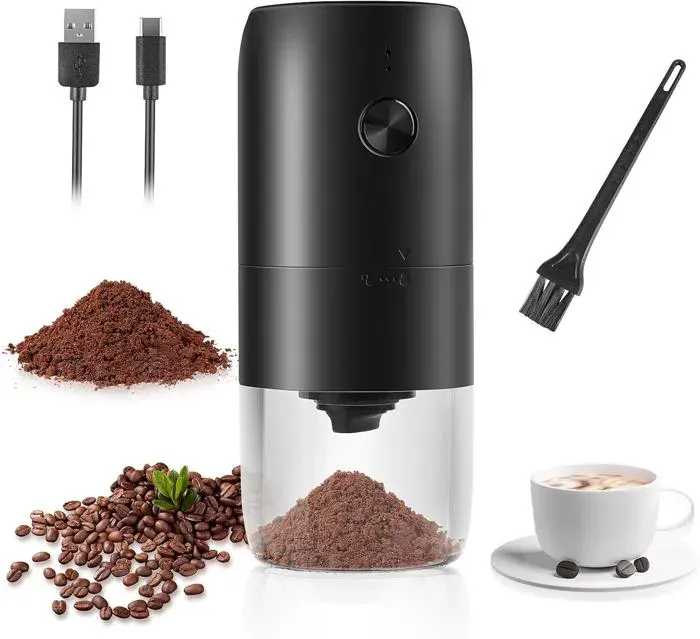 Moulin à Café - YNKKVRE - Portable - 5 niveaux de rugosité - USB Rechargeable - 1800 mAh