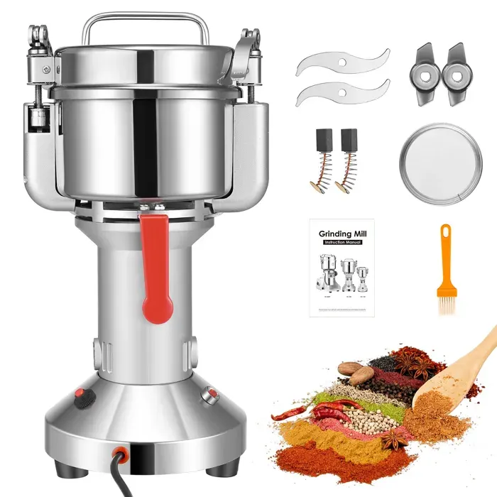 Moulin à Céréales Électrique Couleeur 150g Haute Vitesse Broyage Moulin à Épices Moulin Epices Grinder Acier Inoxydable Machine