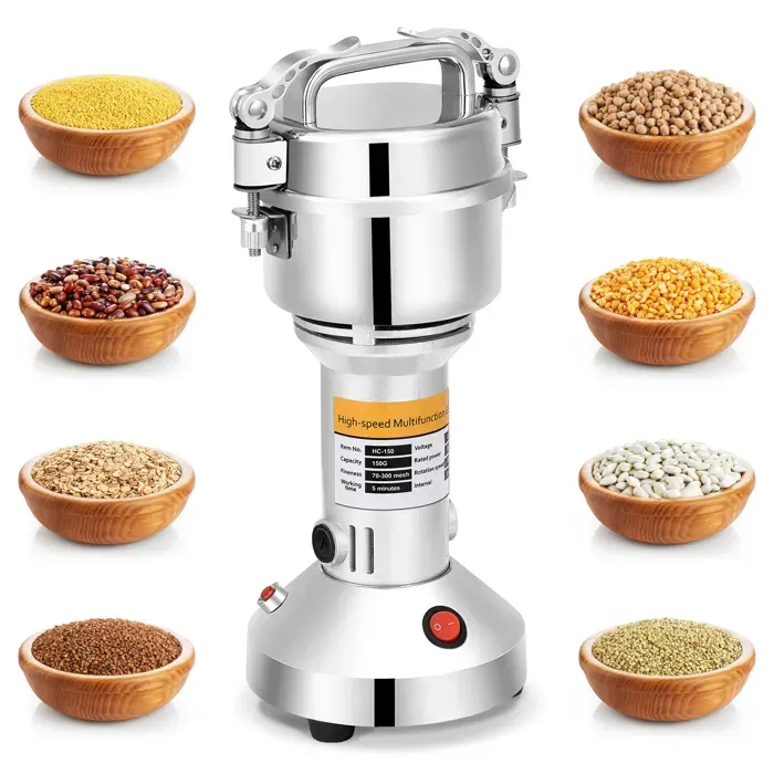 Moulin à Céréales Électrique150g Haute Vitesse Broyage Moulin à Épices Moulin Epices Grinder Électrique Poudre pour Céréales