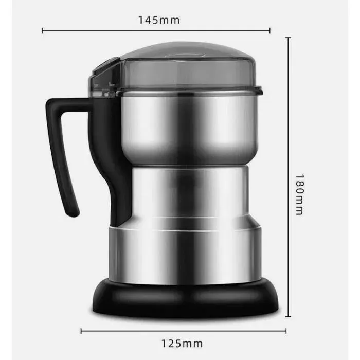 Moulin à grains de café en acier inoxydable électrique de 400W