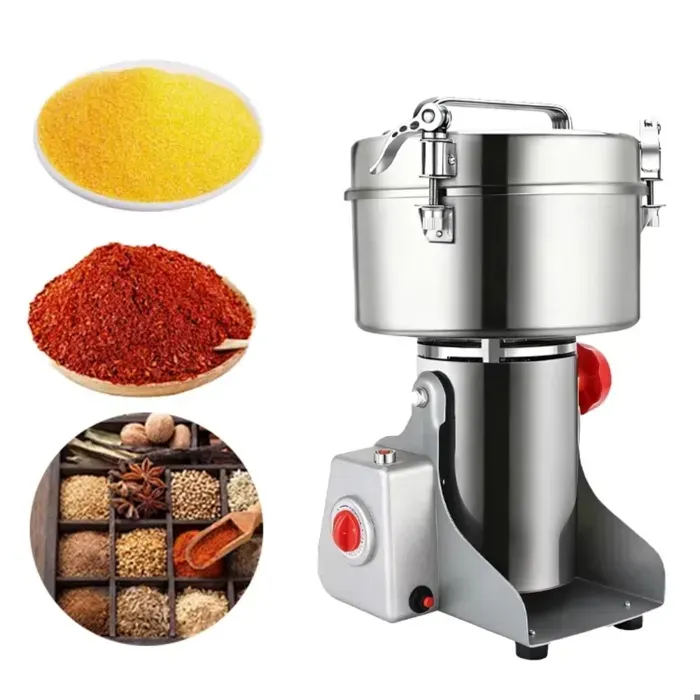 Moulin à Grains Électrique 4200W Broyeur à Grains Électrique Inoxydable 2500g pour Herbes Sèches Grains Épices Céréales Café Maïs