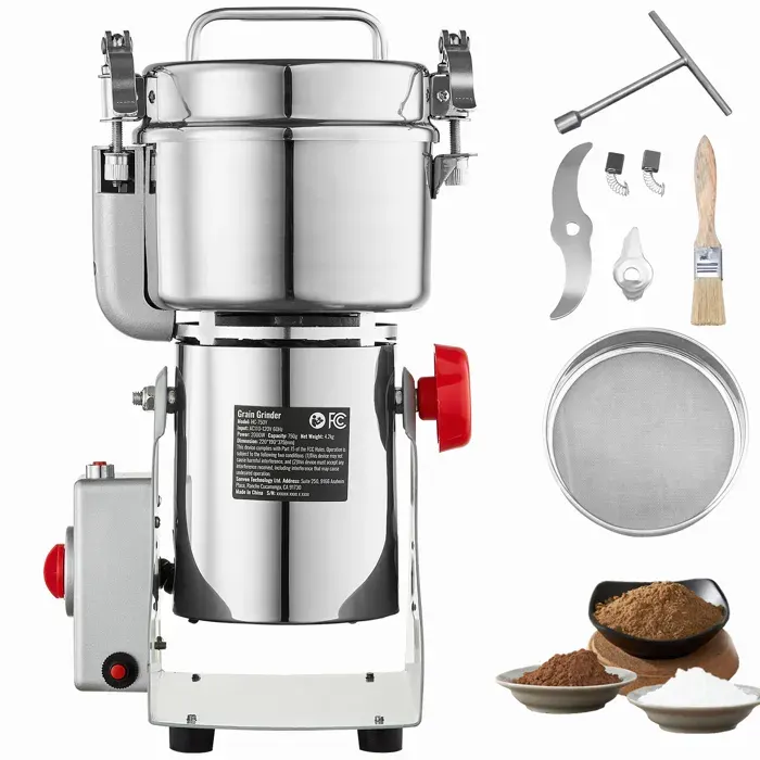 Moulin à Grains Électrique - DUOKU - HC-750Y - 2000 W - Acier Inoxydable - 750 g