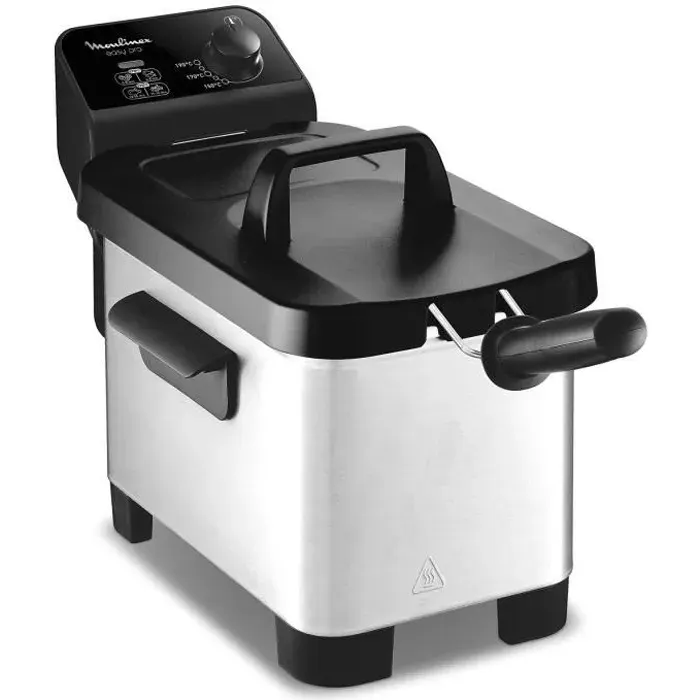 MOULINEX AM331020 Friteuse à huile semi-professionnelle 3L 1.2 kg de frites Chauffe rapide Température réglable Easy Pro — coloris Gris