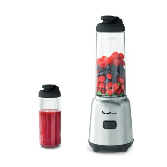 Moulinex Blender 2 bouteilles design compact lames amovibles faciles à nettoyer 300 W LM15FD10