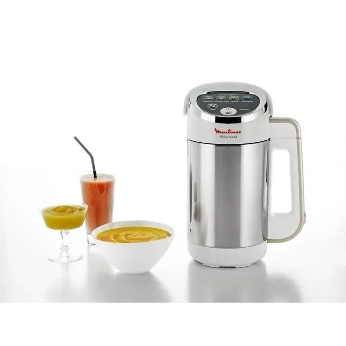 MOULINEX Blender chauffant 1.2L Mixeur soupe Smoothies Easy Soup 5 programmes Double paroi Maintien au chaud 1000W LM841110