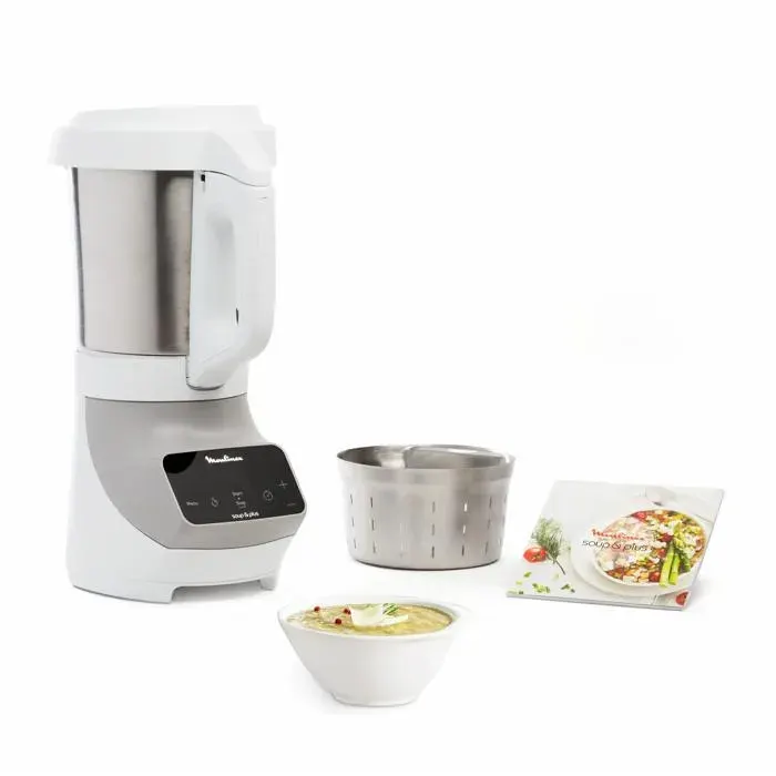 Moulinex - Blender Chauffant Soup Et Plus Lm926b00 Blanc 2l + Bol Vapeur — vue 3