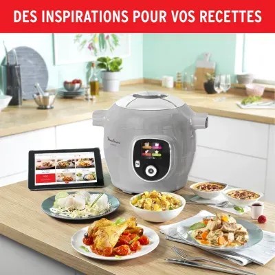 Moulinex - Cookeo Ce854b10 Gris 6 L, 6 Modes De Cuisson, 80 Recettes — vue 7