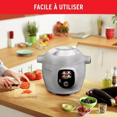 Moulinex - Cookeo Ce854b10 Gris 6 L, 6 Modes De Cuisson, 80 Recettes — vue 8