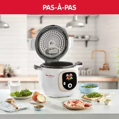 Moulinex - Cookeo Ce85ba10 Blanc 6 L, 6 Modes De Cuisson, 180 Recettes — vue 9