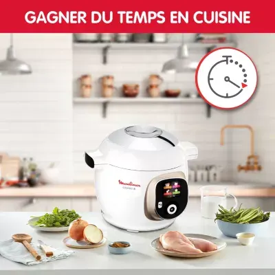 Moulinex - Cookeo Ce85ba10 Blanc 6 L, 6 Modes De Cuisson, 180 Recettes — vue 7