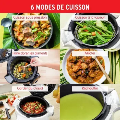 Moulinex - Cookeo Ce85ba10 Blanc 6 L, 6 Modes De Cuisson, 180 Recettes — vue 6