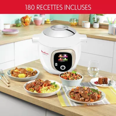 Moulinex - Cookeo Ce85ba10 Blanc 6 L, 6 Modes De Cuisson, 180 Recettes — vue 5
