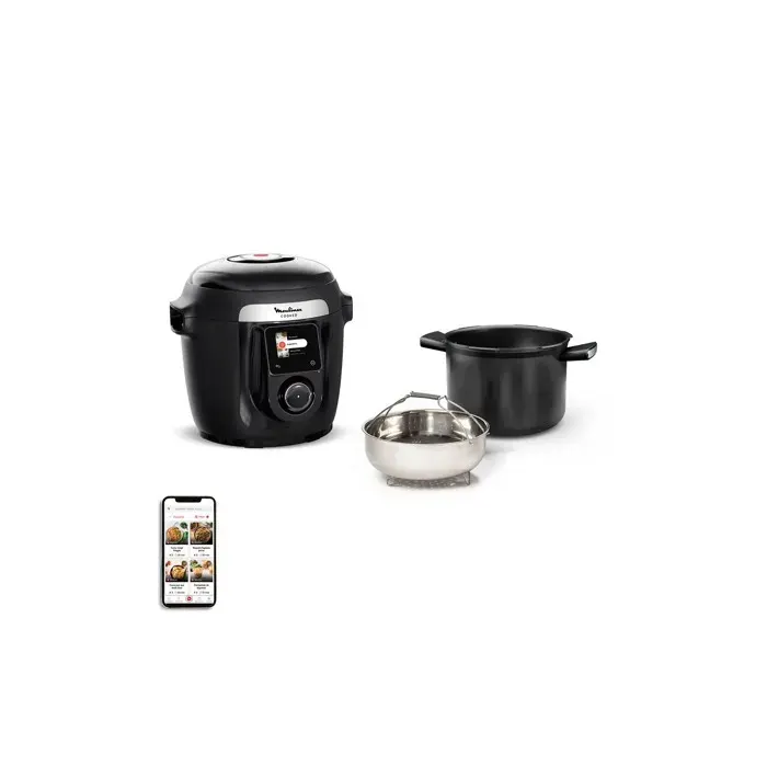 Moulinex - Cookeo Ce952810 Noir Wifi 6 L, 9 Modes De Cuisson, 150 Recettes — vue 4
