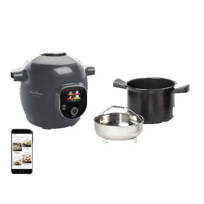 Moulinex Cookeo Multicuiseur 150 recettes Rapide 6 L 6 personnes Gris Java Pepper CE851HF0