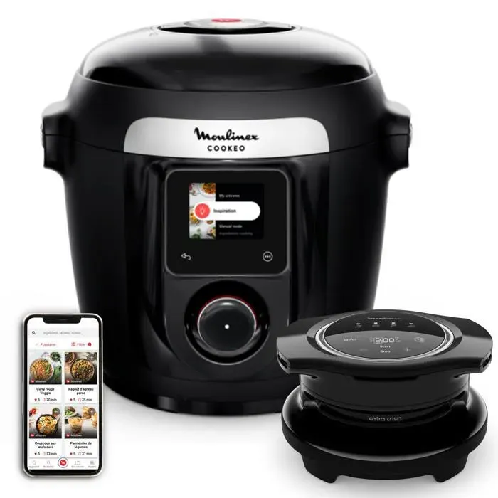 Moulinex Cookeo Wi-Fi avec Extra Crisp Multicuiseur Air fryer 14 modes de cuisson CE96X8F0