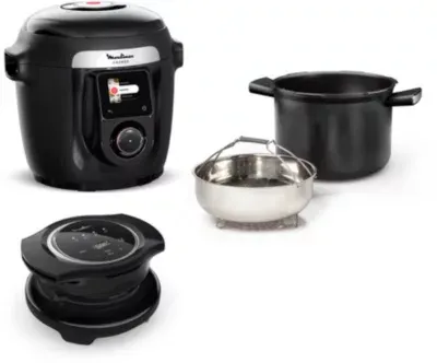 Moulinex - Cookeo Yy5449fb Noir Connecté 6 L, 9 Modes De Cuisson + Extra Crisp, 150 Recettes